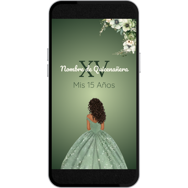 Invitación Digital Web de Quince Años - Ivanna para XV Años con música, link de ubicación y botón de confirmación a whatsapp.
